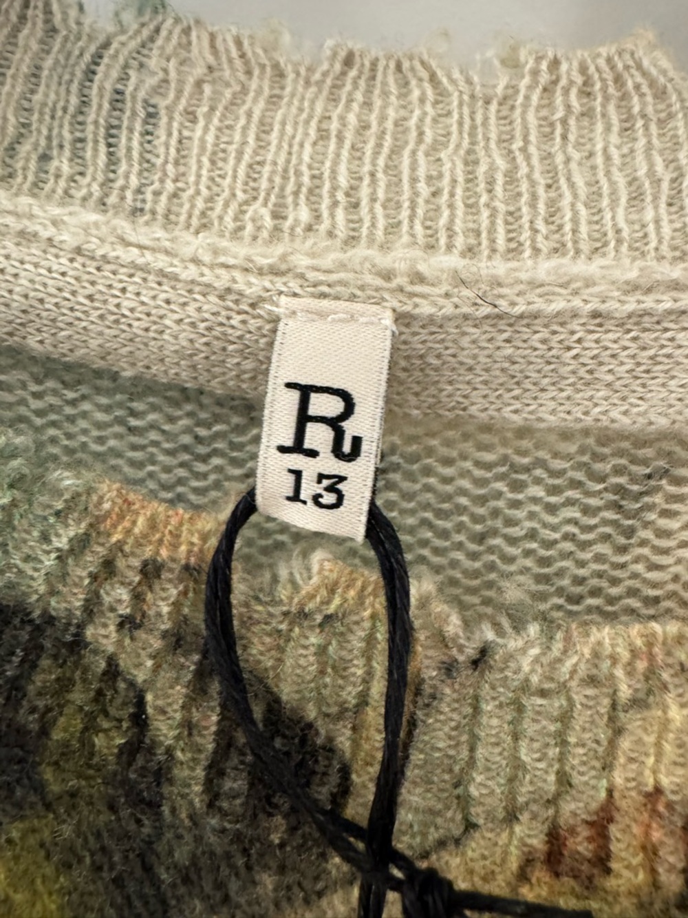 R13Floral Print distressed Sweater - Picture 2 of 9